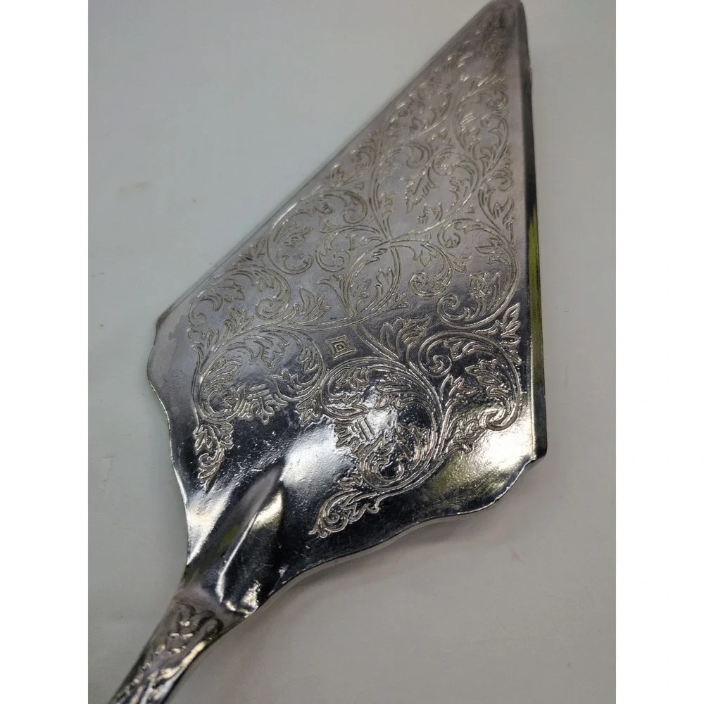 🇮🇹Vtg Antique Cake Serving Knife Silverplated Wedding Server Italy Heirloom 12